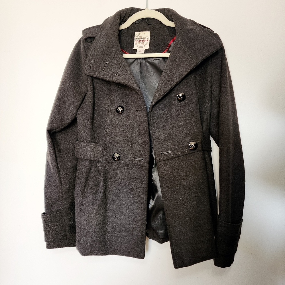 Hydraulic grey winter short coat womens small